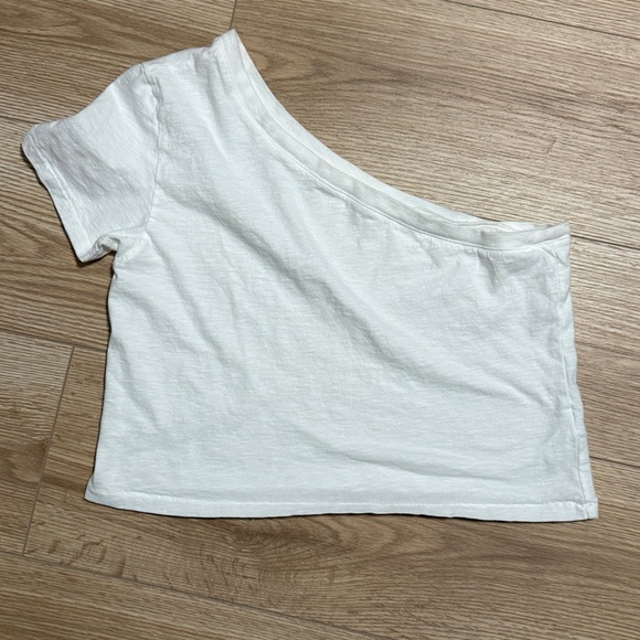 Aerie White One shoulder Casual Top - Picture 1 of 4